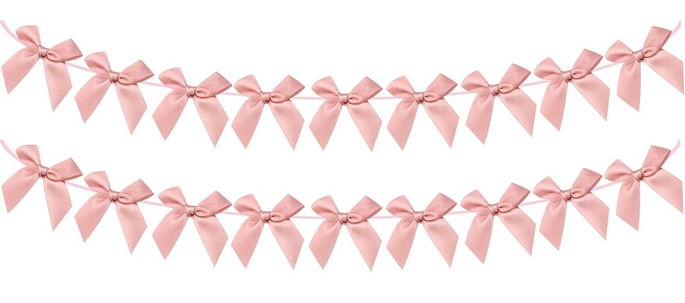 2pcs Bow Garland Banner, Ribbon Bow Party Decorations for Baby Shower Girls B…