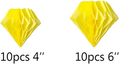 Yellow Honeycomb Decor Kit – 20 Pcs Tissue Paper Balls for Events and Nurseries