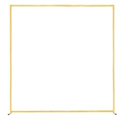 Square Gold Metal Arch Backdrop Stand, 6.6 x 6.6 ft, Stable, Easy Assembly for