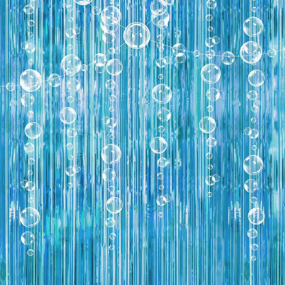 Pool Party Decorations Bubble Garland Mermaid Backdrop Under The Sea Ocean Theme