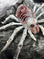 Creepy Horror Doll Skeleton Spider Albino Re Painted Halloween