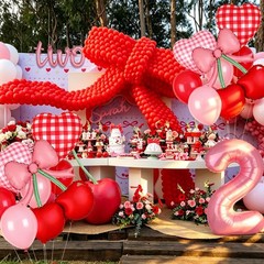 Bow Cherry Balloon 40 In Number 2 Balloon Cherry 2nd Birthday Decor 20Pcs ﻿