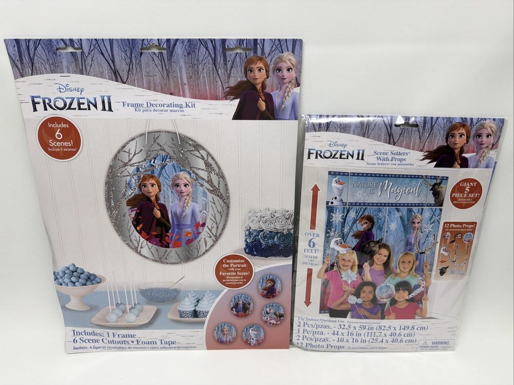 Frozen Birthday Party Decoration Frame and Cutout Photo Kit Plus Scene Props New