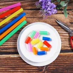 100 Pcs Jumbo Smoothie Straws,Colorful Disposable Wide-mouthed Large Straw.