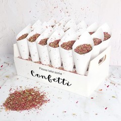 1 PCS White Party Confetti Cone Holder Box Wedding Stand Tray 30 Holes New
