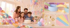Paper Chain Garland Kit, 300 Sheets Colorful Strips and 492ft Crepe Streamer NEW