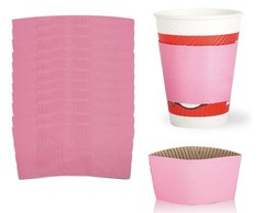 60 Pieces Disposable Coffee Cup Sleeves Corrugated, Coffee Cup Sleeves Holder