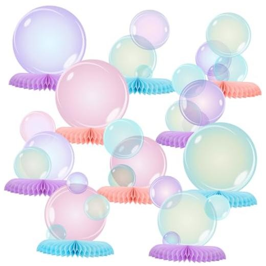 10 Pcs Bubble Centerpieces Under the Sea Party Honeycomb Bubble Style