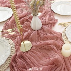 3 Pack Rose Pink Table Runner 35×120 Inches for Baby Shower Decoration Spring Ea