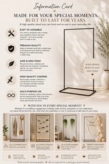 Wedding Signage Holder, Minimalist Metal Banner Stand,Freestanding Welcome Sign
