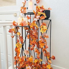 3 Pack Fall Leaf Garland, Hanging Fall Vines Autumn Garland Artificial Maple