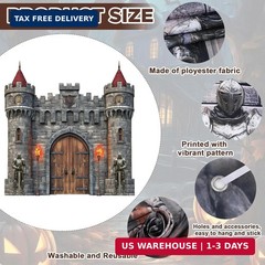 Colorful Medieval Castle Door Covers – Perfect for Birthday & Halloween
