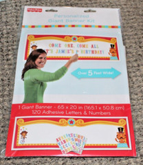 FISHER PRICE 1st BIRTHDAY CIRCUS CUSTOMIZABLE GIANT BANNER Party Supplies Red