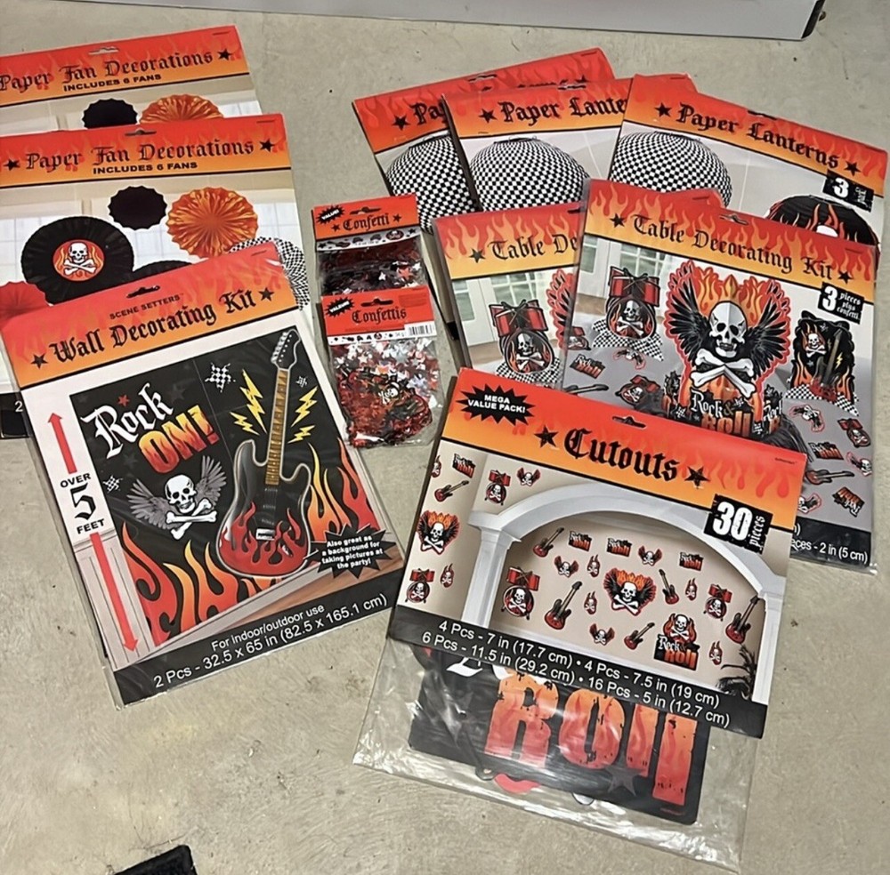 rock and roll party decorations Scene Setter, Table Toppers , Paper Lanterns