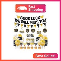Roetyce Farewell Party Decorations, We Will Miss You Banner Cake Topper Balloons