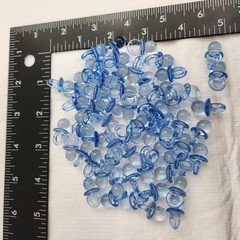 Pacifier Baby Shower Decorations Plastic Small Blue 45 Pieces craft supplies