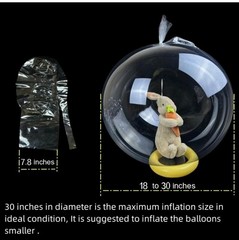 Large Clear Bobo Balloons for Stuffing, 10pack.Big Extra Wide Mouth Bubble