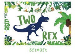 Dinosaur Birthday Banner “Two Rex” 5’x3’