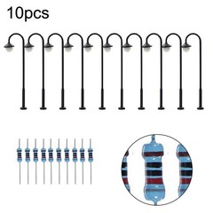Model Lights Complete Lamps 10 Lamps 10 Resistors 12V~18V Model Railway Led