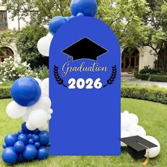 Class of 2026 Arch Backdrop Cover Background Congrats Grad Prom Party Decor