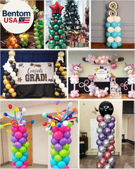 Balloon Column Stand Kit Sets of 2, 7 Feet Height Adjustable Balloon Tower Pilla