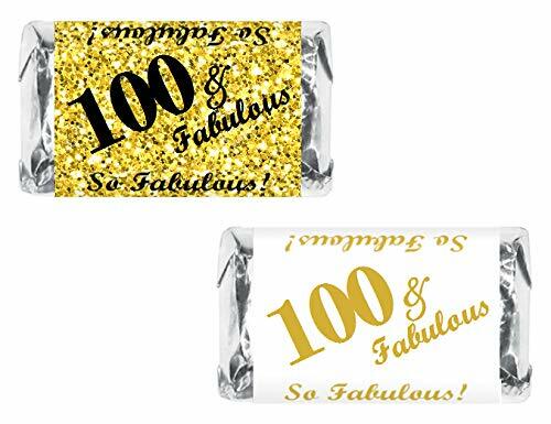 100 & Fabulous Miniatures Candy Bar Wrapper (Set of 60) CANDY NOT INCLUDED
