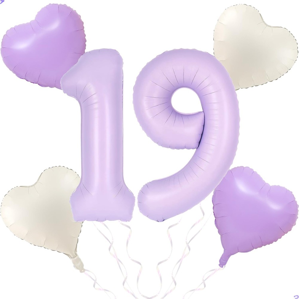 light purple numer balloon (Number 19)
