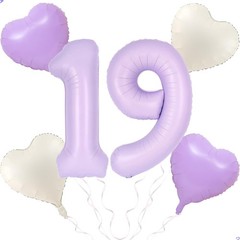 light purple numer balloon (Number 19)