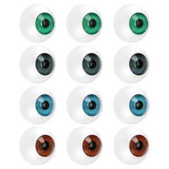 12 Pcs Halloween Eyeball Decorations Art Craft Doll Eyes Creepy Props