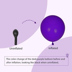Awenztech 122pcs Dark Purple Balloons, 18 12 10 5 inch Purple Balloons Differ…