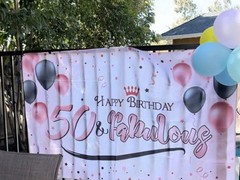 50th Birthday Celebration Banner 72x42inches