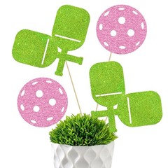Glitter Pickleball Centerpiece Sticks 12 PCS Theme Party Table Decoration