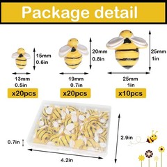 Vibrant 50 Pcs Bumble Bee Craft Set – Delightful Decor for Parties and Events