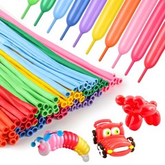 100 PCS Latex Twisting Balloons 260Q Balloons Assorted Color Long Balloons fo…