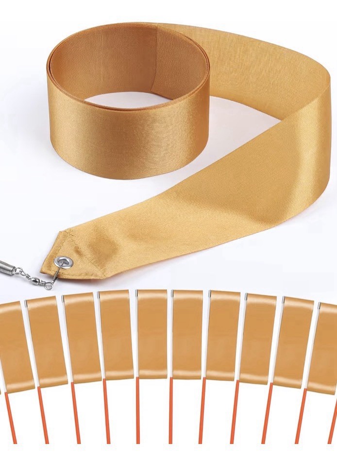 10 PCS Dance Ribbon for Kids Streamer Wands Graduation Party gold yellow