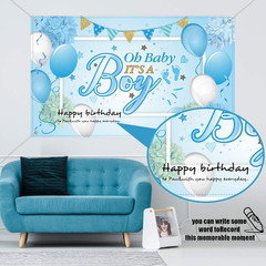 Baby Shower Party Backdrop Decorations, Large Durable Fabric Made Baby Shower Ba