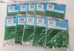 Celebration DARK GREEN 9 ft Tissue Pom Pom Garland (6)5.5″ diameter Poms LOT 10
