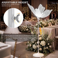 2 Pack Romantic Butterfly Lamp Props Easy To Install for Parties Weddings