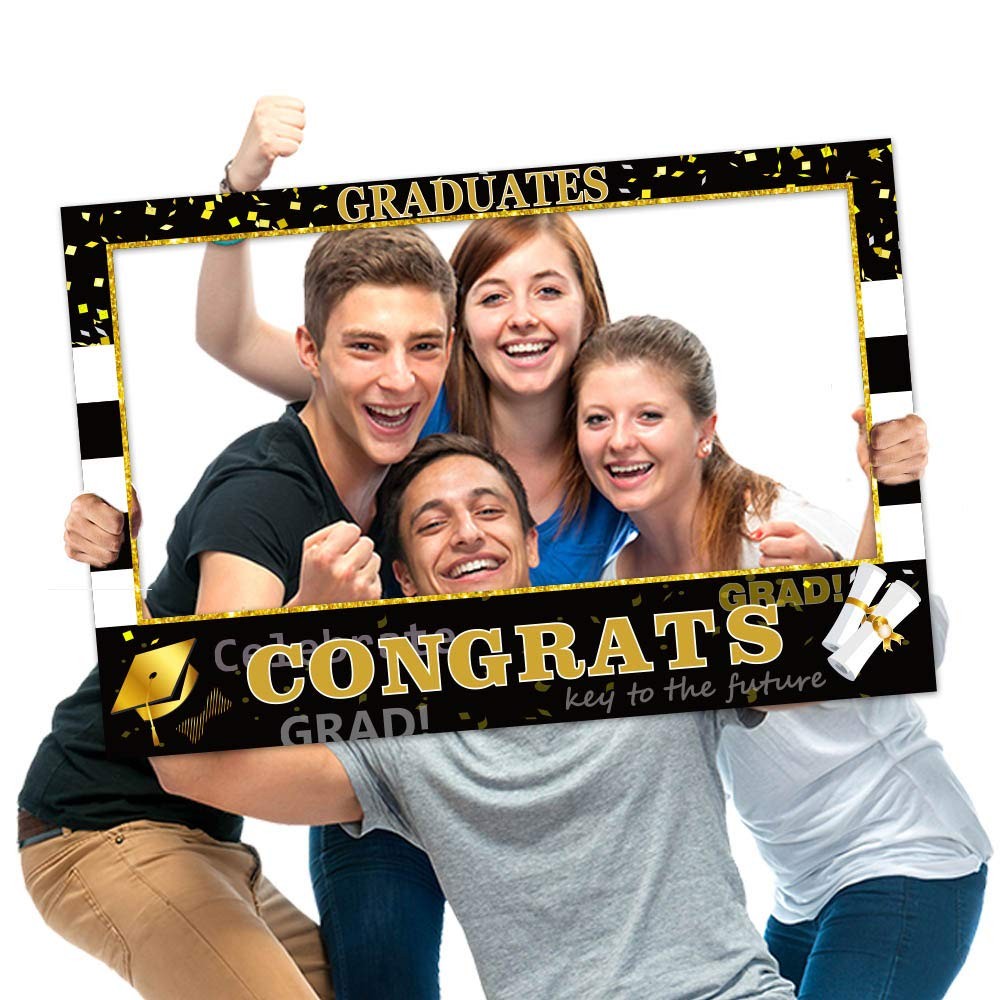 2026 Graduation Photo Booth Props Frame – Large 35.5 x 24 Inch Durable Hollow…