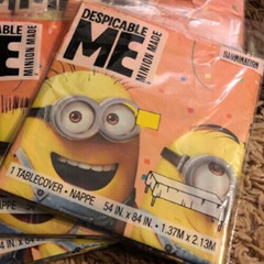 1 ct Despicable Me Minion Made Table Cover NEW