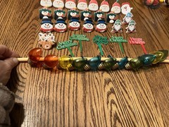 Christmas Cupcake Topper Rings Mixed Lot Of 39 Cake Decoration Holiday