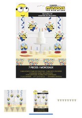 New MINIONS DESPICABLE ME PARTY (2 Packs) Total of 14 Pieces (7 In Each Pack)