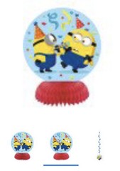 New MINIONS DESPICABLE ME PARTY (2 Packs) Total of 14 Pieces (7 In Each Pack)