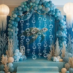 10 Strings Bubble Garlands, Transparent Hanging Streamers, Under the Sea Part…