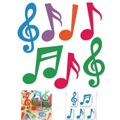 40 Pcs Multi-Color Music Notes Cutouts – Perfect Party Decor for All Occasions
