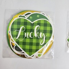 St Patrick’s Day Party Decorations Banner Hanging Swirls Cake Cupcake Topper