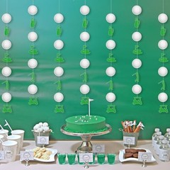 Golf Party Decorations 7 Pcs Golf Themed Cart Hanging Decorations for Sports