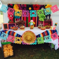 Mexican Fiesta Party Decorations Banners, Felt Cinco de Mayo Garlands Flags