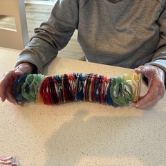 1950s «PAUL JONES» Party honeycomb Pull Out Tissue Festive RAINBOW Garland Decor