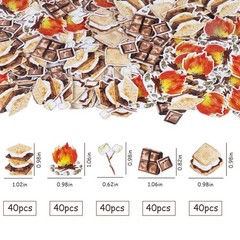 200 PCS Smore Fun To Be One Birthday Decorations Camping Theme Smores Confetti